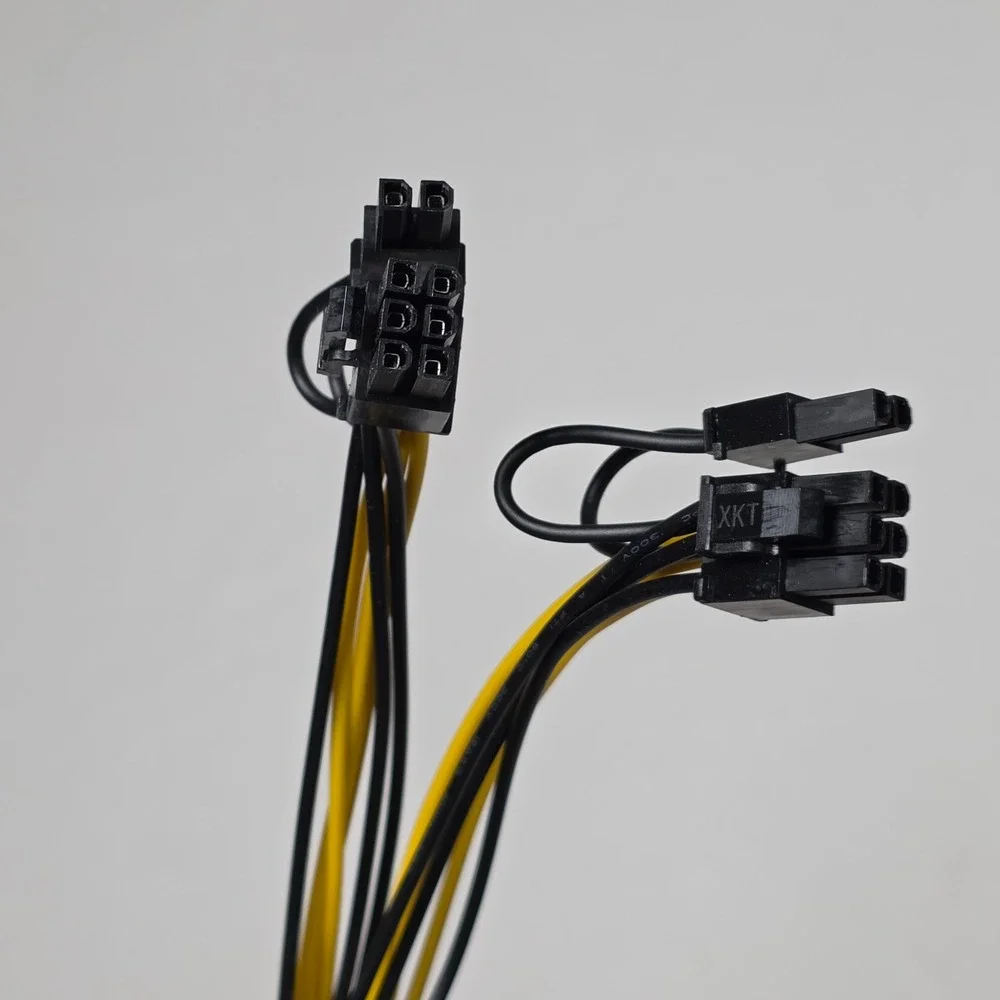PCI Express 6 pin Female to Dual PCI-E 8( 6+2) pin Male‎ 2pk Cable 6